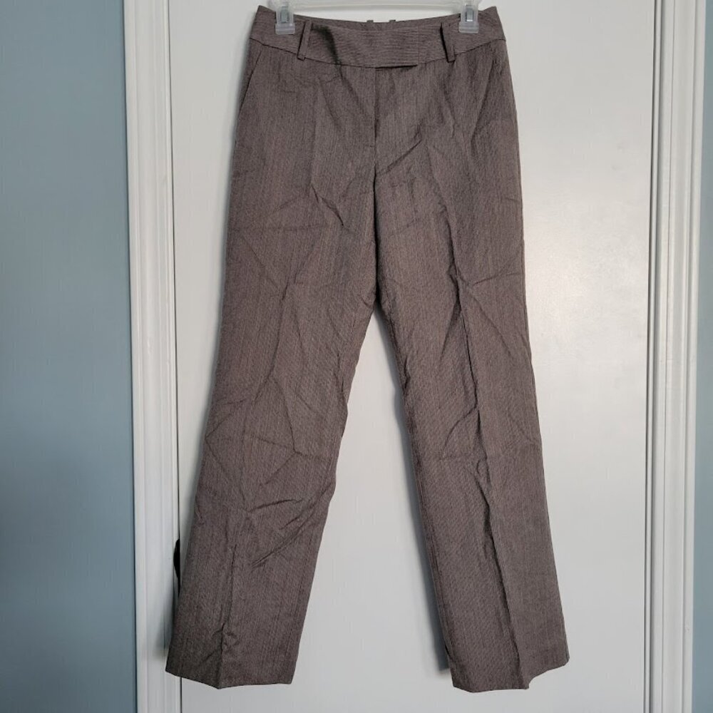 NWOT Talbots Petites Pants Women's 2 Brown 100% Wool Wide Leg Trousers Slacks